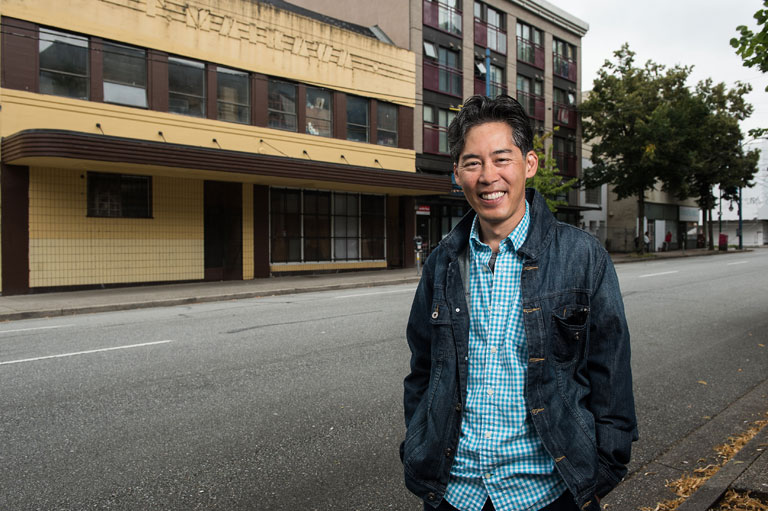 Greg Miyanaga on Powell street in Vancouver. 