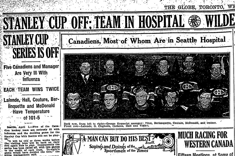 Early NHL Spanish Flu Canada s History