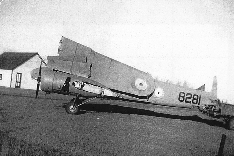 George Brehon purchased this war surplus Ansom MK II plane for parts in 1946.