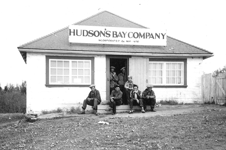 The Hudson's Bay Trading Company trading post at Sandy Lake, Ontario, in 1955.